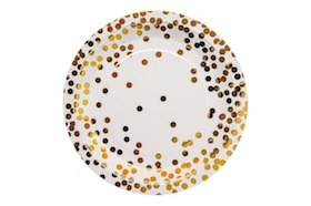 Gold Confetti  - paper plates